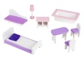 ECOTOYS DREWNIANY DOMEK DLA LALEK REZYDENCJA JAGODOWA 4121