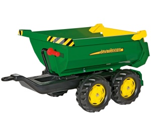 ROLLY TOYS PRZYCZEPA WYWROTKA DO TRAKTORA HALFPIPE TRAILER JOHN DEERE DWUOSIOWA 122165