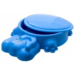 MOCHTOYS PIASKOWNICA SŁONIK Z PRZYKRYCIEM NIEBIESKA 10038 