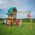 Backyard Discovery Belmont drewniany plac zabaw 6w1 wykonany z drewna cedrowego
