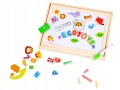ECOTOYS DREWNIANA TABLICA EDUKACYJNA MAGNETYCZNA KREDOWA HM3011271