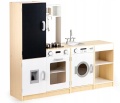 ECOTOYS DREWNIANA KUCHNIA DLA DZIECI XXL Z TABLICĄ PLK547