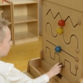 MASTERKIDZ TABLICA ŚCIENNA PRZESUWNA MAŁA MOTORYKA ME03713