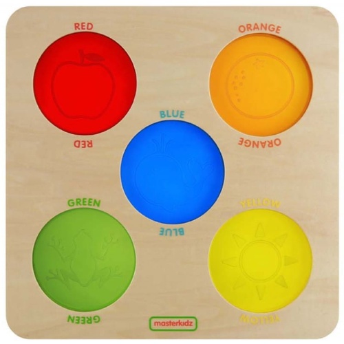 MASTERKIDZ DREWNIANA TABLICA SENSORYCZNA KOLOROWE SZKIEŁKA MK02143
