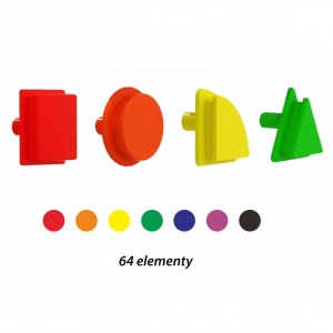 MASTERKIDZ KOŁECZKI KSZTAŁTY GEOMETRYCZNE 64SZT. DO TABLIC STEM ME14818