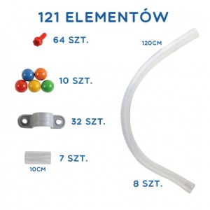 MASTERKIDZ ZESTAW DO BUDOWY SYSTEMU RUR DO TABLIC STEM 121EL. ME14870