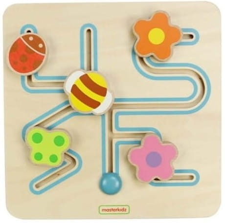 MASTERKIDZ DREWNIANA TABLICA EDUKACYJNA LABIRYNT OWADY MK00682