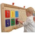 MASTERKIDZ TABLICA ŚCIENNA MANIPULACYJNA KIESZONKI SUWAKI GUZIKI ME12524