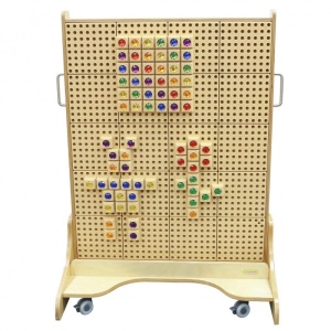 MASTERKIDZ DREWNIANA TABLICA NAUKOWA KREATYWNA STEM WOLNOSTOJĄCA 86x125 CM ME09531