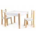 ECOTOYS MEBLE DLA DZIECI ZESTAW STOLIK + 2 KRZESEŁKA