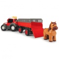 DICKIE ABC TRAKTOR MASSEY FERGUSON Z PRZYCZEPKĄ I KONIEM 411500