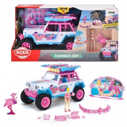 DICKIE PLAYLIFE ZESTAW SAMOCHÓD JEEP PINKDRIVEZ FLAMINGO 3835006