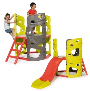 SMOBY PLAC ZABAW WIEŻA WSPINACZKOWA ZE ZJEŻDŻALNIĄ 840204 