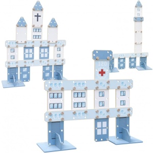 CLASSIC WORLD EDU OGROMNE KLOCKI KONSTRUKCYJNE DREWNIANE SZPITAL CW53481