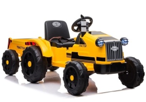 TRAKTOR NA AKUMULATOR Z PRZYCZEPĄ CH9959 ŻÓŁTY