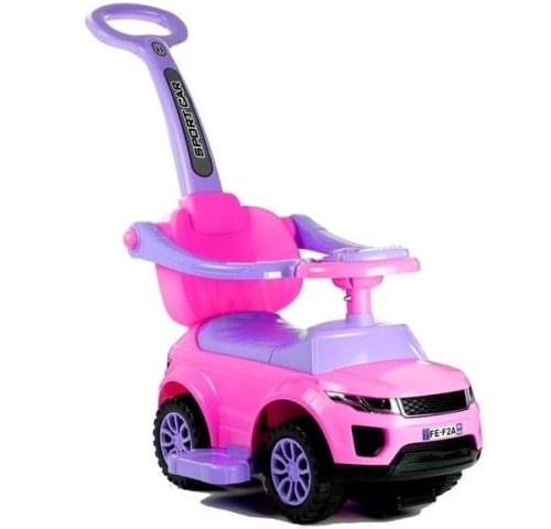 JEŹDZIK Z PCHACZEM SPORT CAR RÓŻOWY