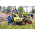 FALK DUŻY TRAKTOR NA PEDAŁY Z PRZYCZEPĄ, ŁYŻKĄ I ŁADOWARKĄ CLAAS AXOS 3-7 LAT 1010W