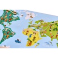 ADAM TOYS DREWNIANA UKŁADANKA PUZZLE Z UCHWYTAMI MAPA ŚWIATA N2014