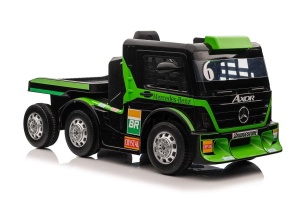 SAMOCHÓD CIĘŻAROWY NA AKUMULATOR MERCEDES Z NACZEPĄ XMX622B ZIELONY LCD