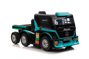 SAMOCHÓD CIĘŻAROWY NA AKUMULATOR MERCEDES Z NACZEPĄ XMX622B NIEBIESKI LCD