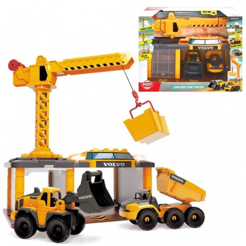 DICKIE CONSTRUCTION STACJA BUDOWLANA VOLVO + 2 POJAZDY 3726009