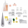 ECOTOYS DREWNIANY DOMEK DLA LALEK XXL REZYDENCJA PUDROWA 4127