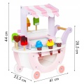 ECOTOYS DREWNIANY WÓZEK SKLEP LODZIARNIA DLA DZIECI 12EL. TL89015