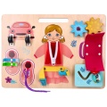 ADAM TOYS DREWNIANA TABLICA MOTORYCZNA DZIEWCZYNKA N2036