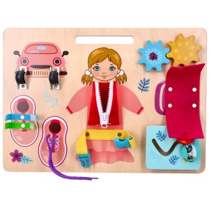 ADAM TOYS DREWNIANA TABLICA MOTORYCZNA DZIEWCZYNKA N2036