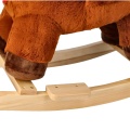 ADAM TOYS BRĄZOWY KONIK NA BIEGUNACH Z FOTELIKIEM OD 10 M-CY