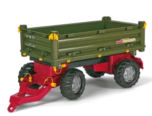 ROLLY TOYS PRZYCZEPA WYWROTKA DO TRAKTORA MULTI TRAILER DWUOSIOWA ZIELONA 125005