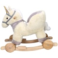 ADAM TOYS KONIK JEDNOROŻEC NA BIEGUNACH Z FOTELIKIEM I KOŁAMI OD 10 M-CY