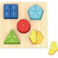Tooky Toy Edukacyjne Pudełko Sorter Puzzle Liczydło Nauka Kolorów Ułamków 6w1 od 2 lat