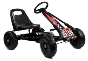Gokart dziecięcy A-15 czarny z pompowanymi kołami