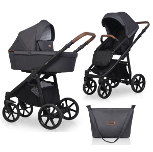 RIKO BASIC WÓZEK GŁĘBOKO-SPACEROWY 2w1 IDOL 04 ANTHRACITE