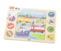 VIGA DREWNIANE PUZZLE NA PODKŁADCE - DOPASUJ CIENIE - ŚRODKI TRANSPORTU 44742