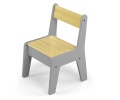 MILLY MALLY ZESTAW MEBLI DLA DZIECI STOLIK + 2 KRZESEŁKA OLAF BLOCKS DARK GREY