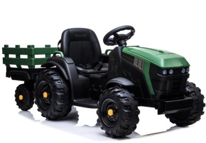 Traktor z przyczepą na akumulator BDM0925 zielony wojskowy