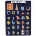 WOOPIE Klocki Magnetyczne Konstrukcyjne Świecące 3D Park Dinozaurów 124el.