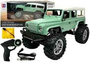 Auto zdalnie sterowane Land Rover Defender D110 1:14, zielone