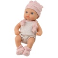 Lalka Bobas Niemowlak Różowe Ubranko Czapeczka Śliniaczek 18 cm