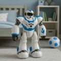 Robot Interaktywny Zdalnie Sterowany RC 16 Funkcji Światła Dźwięki Niebieski