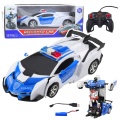 Auto Robot 2W1 Policja Radiowóz Policyjny Zdalnie Sterowany RC 1:18