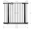 MILLY MALLY BRAMKA ZABEZPIECZAJĄCA BARIERKA Z ROZSZERZENIAMI GUARDY 104 BLACK