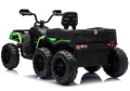 Quad Na Akumulator ATV 6 Kół Z Przyczepką JC606 24V 4x4 Zielony