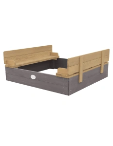 AXI Piaskownica XXL Ella 100 x 95 z Ławeczkami szara C031.010.20