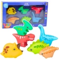 Zestaw Zabawek Do Kąpieli Dinozaury Gumowe Kolorowe 6szt
