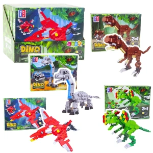 Klocki Konstrukcyjne Zestaw Dinozaur Robot 2w1 145-161 el. Mix