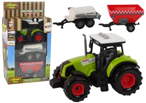Duży traktor z efektami świetlnymi i dźwiękowymi + 2 maszyny rolnicze Farm Set