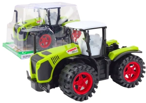 Duży zielony traktor farmerski z napędem frykcyjnym Lean Toys